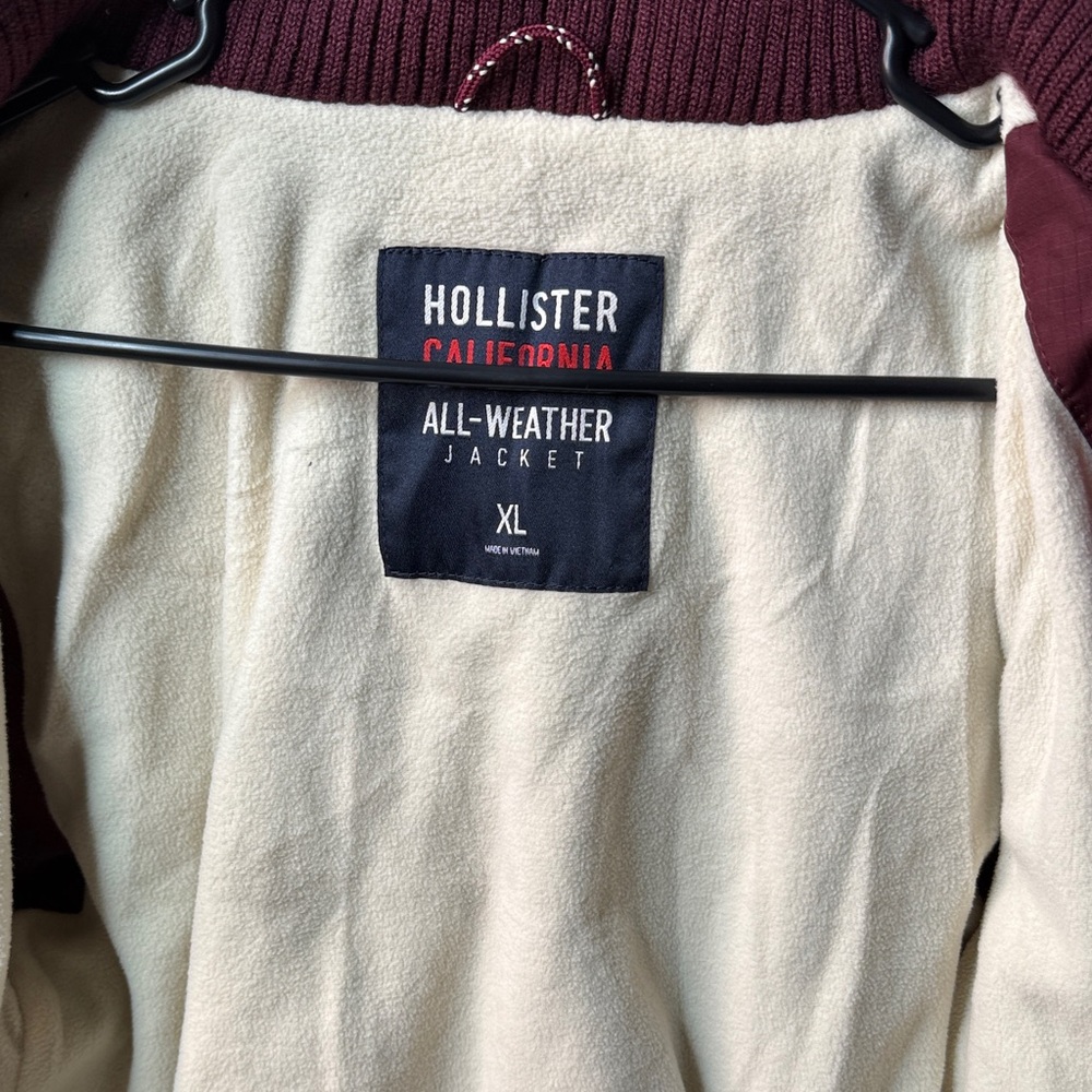 Hollister Burgundy All-Weather Jacket - Picture 2 of 6